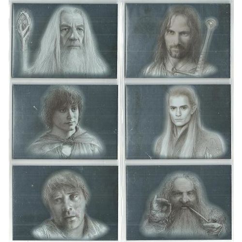 LORD OF THE RINGS MASTERPIECE ' SILVER FOIL ART set (2006)