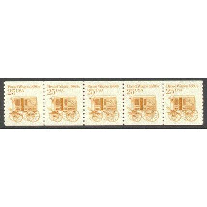 2136 25c Bread Wagon Fine MNH Dry Gum PNC 2/5 R0304