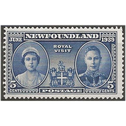 Newfoundland 1939 SG272 5c Deep Ultramarine Royal Visit Mounted Mint ..