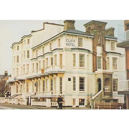Cliff Hotel Dovercourt Harwich Essex Bicycle Marine Bar Owner Stamp Postcard