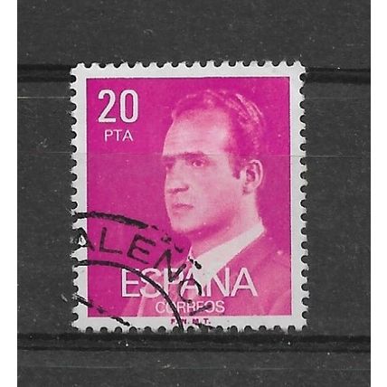 Spain.SG2407 20p King Juan Carlos I (Red).Fine Used.Feb23e