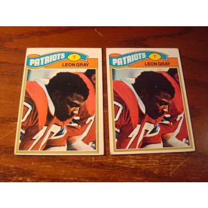 1977 Topps, 2-Cards, LEON GRAY Rc, Patriots, #188