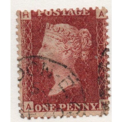 Sg43 1d red plate 177 FINE USED " A H" (reds)