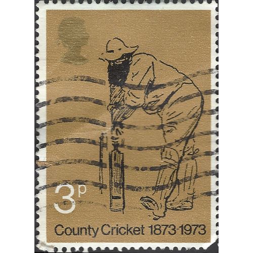 GB, W.G. Grace, County Cricket 100 years, brown 1973, 3p