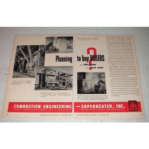 1950 Combustion Engineering Boilers Ad - Planning?