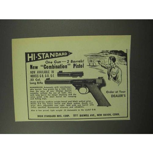 1950 High Standard Combination Pistol Ad