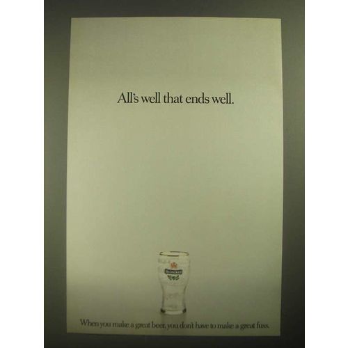 1987 Heineken Beer Ad - All's Well That Ends Well