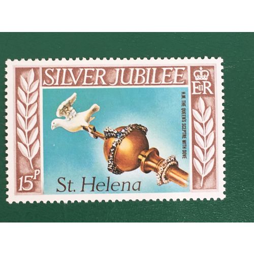 St Helena 1977 Silver Jubilee 15p Sceptre Dove Unmounted Mint NHM SG 333 stamp