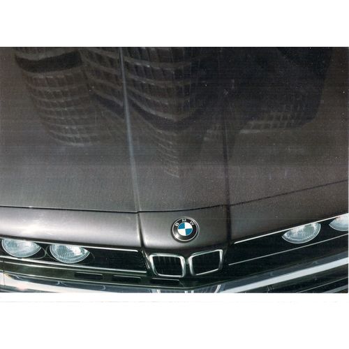 1985 BMW brochure all models A4 sized shut opens out to 59 x 42 cms