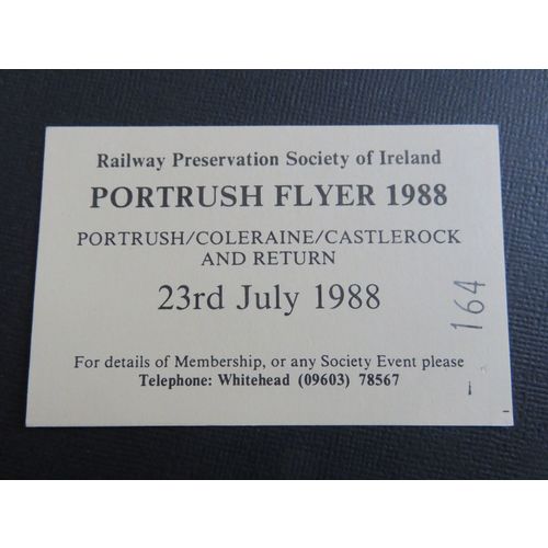 Railway Preservation Society of Ireland Portrush Flyer 1988 Ticket #4