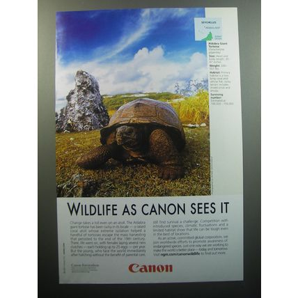 2007 Canon Advertisement - Aldabra Giant Tortoise - Wildlife as Canon sees it