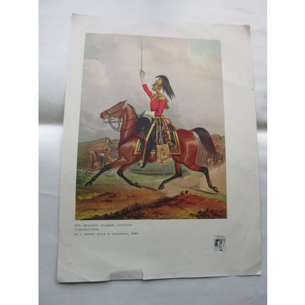 OFFICER, 6th DRAGOON GUARDS (CARABINIERS) by J. Harris .Military Print