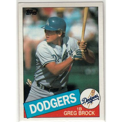 1985 Topps Baseball card 753 Greg Brock