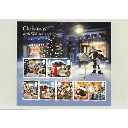 Great Britain SG 3128/34 & MS3135 PHQ: Christmas with Wallace and Gromit