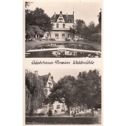 Gastehaus Pension Hotel Waldmuhle Real Photo German Postcard