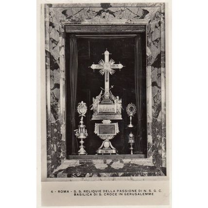 Basilica De Santa Croce In Gerusalemme Jerusalem Real Photo Rome Old Postcard