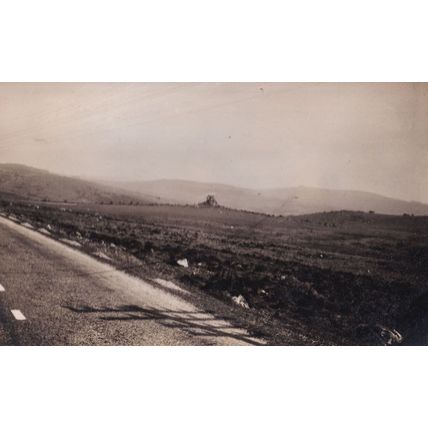 Dartmoor Odd Road Sign Shadow Antique Real Photo Postcard