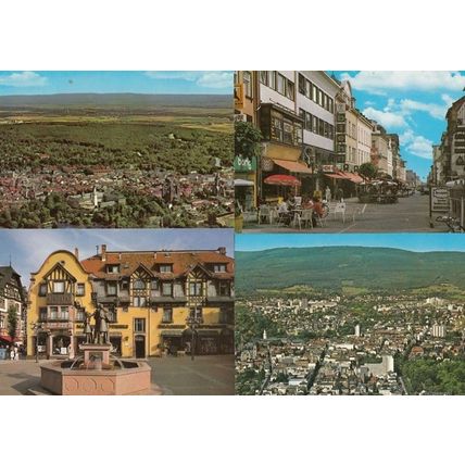 Bad Homburg Aerial Marktplatz Louisenstrabe 4x 1990s Postcard s inc 2x Birds Eye