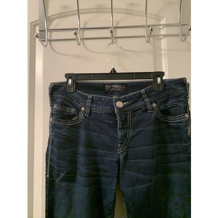 Silver Jeans Co. Men’s Blue Jeans Zip Button Size 32x33 Suki Mid Skinny Fit