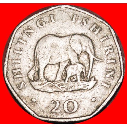 ELEPHANT WITH CALF (1990-1991): TANZANIA★ 20 SHILLINGS 1991★LOW START★NO RESERVE