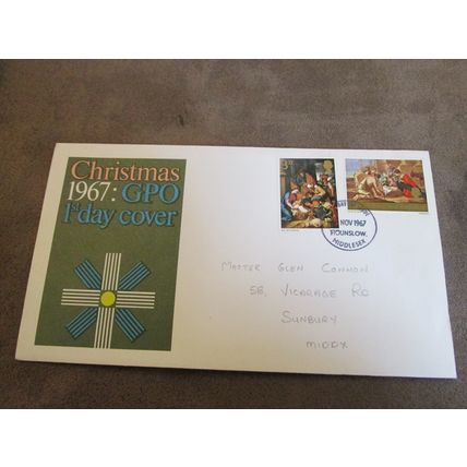 1967 GB FDC Cover - Christmas - Hounslow frank