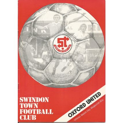 Swindon Town v Oxford Utd Official Matchday Programme 7th April 1980