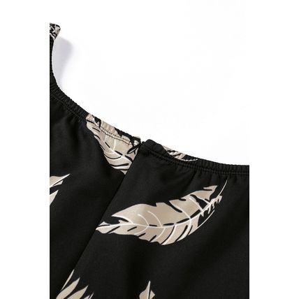 Black Pattern Print Off Shoulder Slit Bodycon Midi Dress