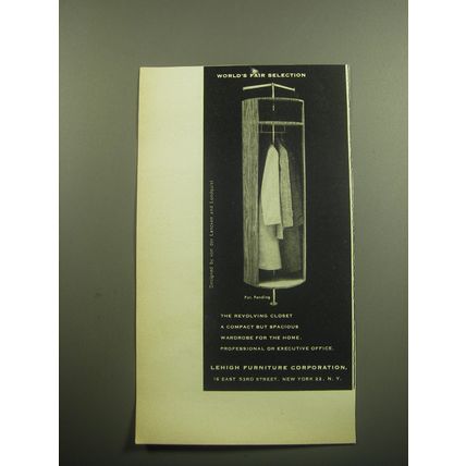1958 Lehigh Furniture Revolving Closet Ad - von der Lancken and Lundquist