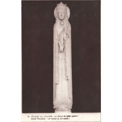 Unused Musee du Louvre Postcard - La Reine de Saba (Pierre) Ecole Francaise