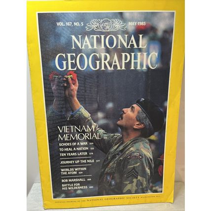National Geographic Magazine May 1985 Vietnam Memorial - Vintage Collectable