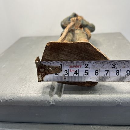 Old Man with Smoke Pipe Vintage Figurine Collectable.