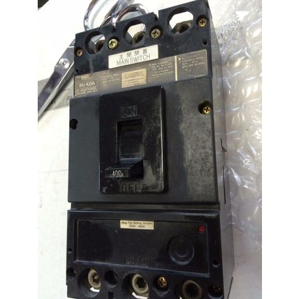 FUJI BU-KDA3400 400A,Fuji BU-KDA 400A CIRCUIT BREAKER 400AMP 3P,240VAC,TRIP,CW