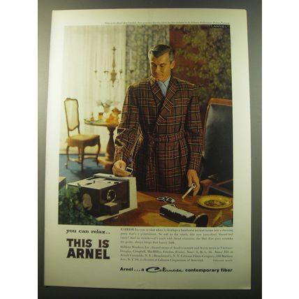 1960 Celanese Arnel Fiber Ad - You can relax.. This is Arnel