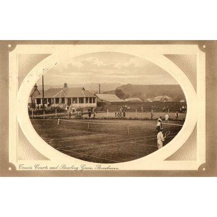 Stonehaven Tennis Courts Bowling Green Aberdeen Scottish Antique Postcard