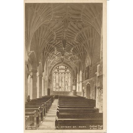 PC19742 Dorset Aisle. Ottery St. Mary. Tuck. Photogravure