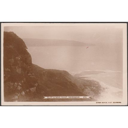 Cliff & Scar Point, Ravenscar, Yorkshire, c.1920s - HO Taylor RP Postcard