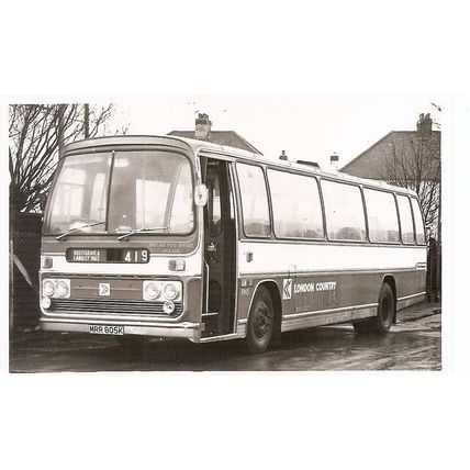 Black & White Photo of London Country Bus Services Ltd. - MRR 805K ex. Barton