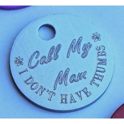 Pet ID, Luggage Tags etc, Round FREE ENGRAVING BOTH SIDES FREE POST