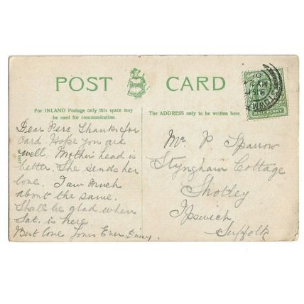 Finborough Road, Stowmarket, Suffolk, Postcard.