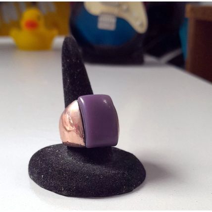 CHUNKY MAN'S RING with PURPLE STONE *