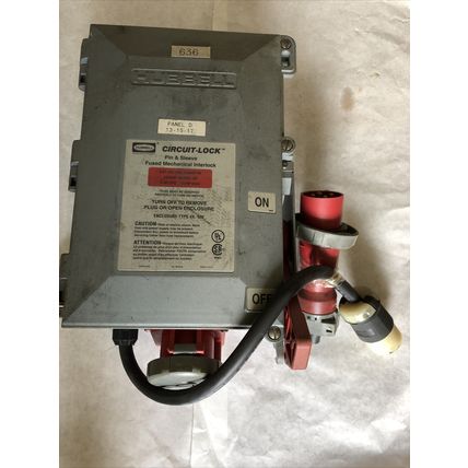 HUBBELL HBL430MIF7W,PLUG, CIRCUIT LOCK PIN & SLEEVE FUSED INTERLOCK,Ae