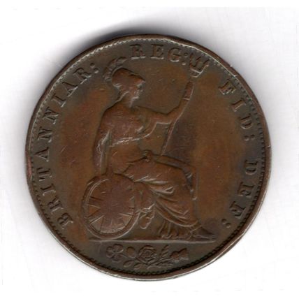 Great Britain. Victoria. Halfpenny 1854. Rim denting. dy12265