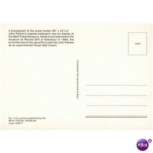GB Postcard 1984 - John Palmer's original mailcoach