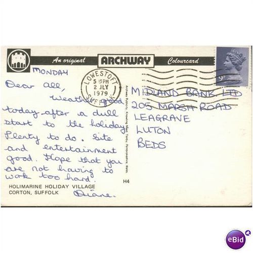 GB Postcard 1979 - Holimarine Holiday Village, Corton, Suffolk