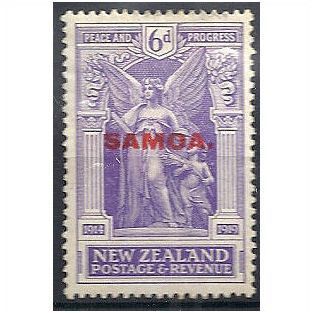 Samoa 1920 SG147 6d Violet Victory Mounted Mint ..