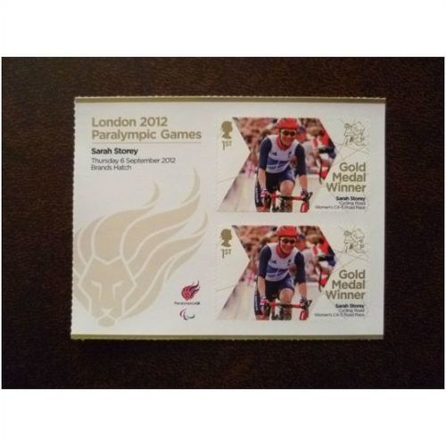 2012 GB London Paralympics Gold Medal Sarah Storey mint stamps SG3398 cycling