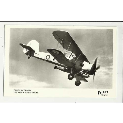 Aviation FAIREY SWORDFISH Postcard by Flight International
