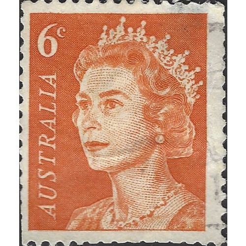 AUSTRALIA, Queen Elizabeth II, orange 1970, 6c, #5