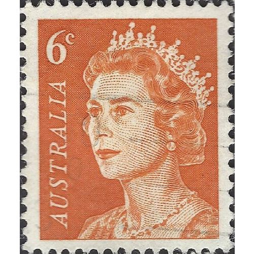 AUSTRALIA, Queen Elizabeth II, orange 1970, 6c, #7