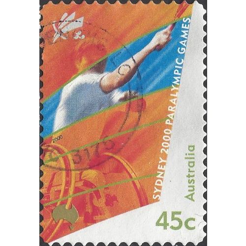 AUSTRALIA, OLYMPICS, Tennis paralympics, orange 2000, 45c